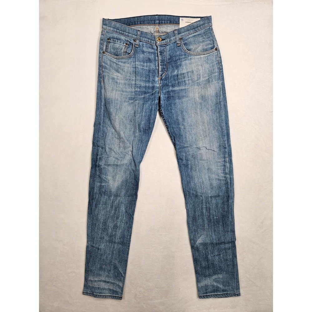 Rag & Bone Standard Issue Fit 3 Slim Straight Leg Jeans Vintage Blue Mens 34